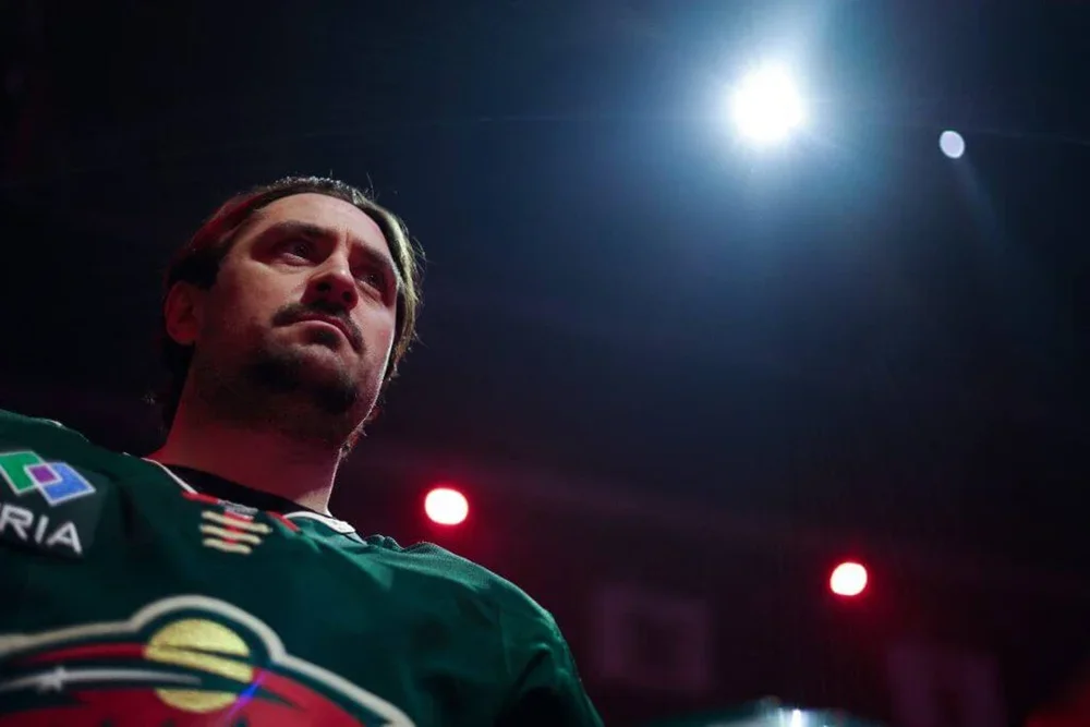 Wild winger Mats Zuccarello is pictured before a game against the Oilers in December.