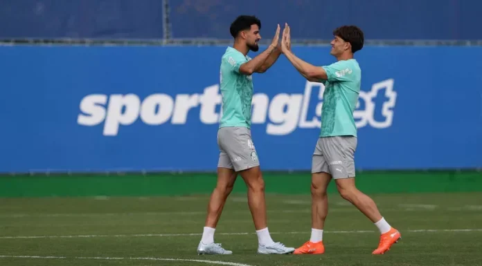 Flaco López e Agustín Giay do Palmeiras